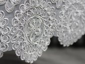 Papatya Kordone Tek Masa Örtüsü Gri thumbnail 6