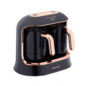 Korkmaz A861-04 Kahvekolik Deluxe Twin Siyah/rosagold Kahve Makinesi - 1
