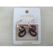 BAYAN KÜPESİ, YENİ SERİ EKONOMİK GOLD METAL KALP HALKA KÜPE, KÜPE SETİ, Sortie Bayan Küpesi, - 2