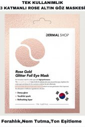 DERMAL Rose Gold Glitter Foil Göz Maskesi 4 gr - 1