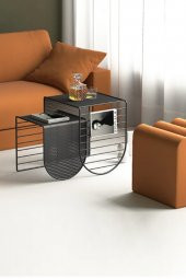 Modern Tasarım Metal Zigon Sehpa - İkili Set Zigon Sehpa - 1