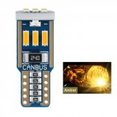 Dekoratif led ampul T10-15SMD 4014 CANBUS 12V çift turuncu / LAAM863 - 3