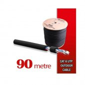 Qport Yüksek Bakır Utp 23Awg 0.58 MM Dış Ortam Cat6 Outdoor Kablo 90 Metre - 1