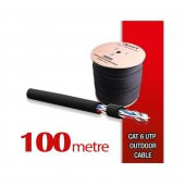 Qport Yüksek Bakır Utp 23Awg 0.58 MM Dış Ortam Cat6 Outdoor Kablo 100 Metre - 1