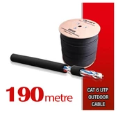 Qport Yüksek Bakır Utp 23Awg 0.58 MM Dış Ortam Cat6 Outdoor Kablo 190 Metre - 1