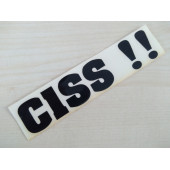 CISS STİCKER SİYAH 13x3cm, CISS YAZISI, CISS ETİKETİ, CISS ÇIKARTMASI - 1