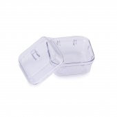 Akrilik Beyaz 6 lı Kapaklı Kahvaltılık Kahvaltı Seti & Saklama Kabı (Cam Değildir) - 3