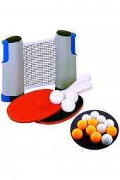 Tüm Masalara Uyumlu Portatif Masa Tenisi Filesi 2 Raket Ve 15 Top Masa Tenis Filesi - 2