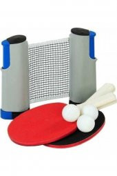 Tüm Masalara Uyumlu Portatif Masa Tenisi Filesi 2 Raket Ve 15 Top Masa Tenis Filesi - 3