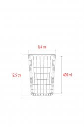 Akrilik Füme Tekli Kısa Bardak & Su Meşrubat Kahve Yanı Bardağı 400 ml ( Cam Değildir ) - 2
