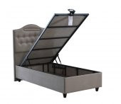 Nima 3 Lü Set ( Baza + Başlık + Yatak ) Çift Kişilik ( BEJ ) 150X200 thumbnail 5