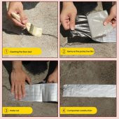 Çatı İzolasyon Ses Su Yalıtım Tamir Bandı Çamur Bant 10 cm x 2 Mt - 4