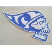 KURUKAFA sticker (2Lİ TAKIM) MAVİ 16cmx10cm (İSKELET) KURUKAFA ETİKETİ ÇIKARTMASI logosu arması thumbnail 2