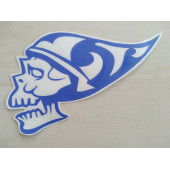 KURUKAFA sticker (2Lİ TAKIM) MAVİ 16cmx10cm (İSKELET) KURUKAFA ETİKETİ ÇIKARTMASI logosu arması thumbnail 3