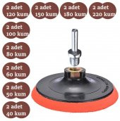 Cırt Zımpara Seti + Matkap Aparatı 115 mm 20 PARÇA - 4