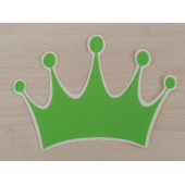 KRAL TACI STİCKER Yeşil 13,5x9,5cm - King STİCKER, KRAL TACI ETİKETİ, KRAL TACI ÇIKARTMASI - 1