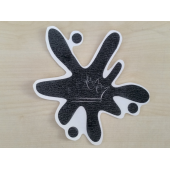 ÇAMUR LEKESİ KRAL TAÇLI STİCKER Siyah 15x14cm - KRAL TACI STİCKER, ÇAMUR ETİKETİ, ÇAMUR ÇIKARTMASI - 1