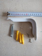 110x140 mm Beyaz Raf Altı - Destek 4 Adet + Dübel Vida - 1