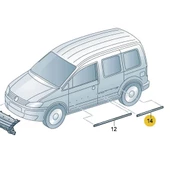 VW Caddy 2011-2015 Sol Arka Kapı Çıtası Siyah Plastik 2K0853535E - 3