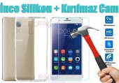 Türk Telekom Huawei Honor 7 Silikon Kılıf + Kırılmaz Cam - 1