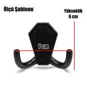 Villa Vestiyer Duvar Askısı Dolap Elbise Askılığı Mat Siyah Metal Askı - 3