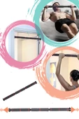 Ultra Dayanıklı Kapı Arası 60-100cm Ayarlanabilir Barfiks Barı Çift Süngerli Çelik Barfix Demiri - 1