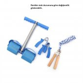 Pilates Yoga ve Fitness Seti 10 Parça Gold Ev Paket Dambıl, Mat, Plates Topu, Direnç Lastiği, İp, Body Trimmer - 4