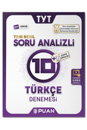 2022 TYT Türkçe Soru Analizli 10+1 Deneme Puan Yayınları - 2