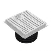 Ø 300 MM IZGARALI PLASTİK RÖGAR MENHOL KAPAK VE ÇERÇEVE KORUGE BORU UYUMLU - 1