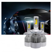 H4 (UZUN-KISA) LED XENON Led Far Ampulü Şimşek Etkili BEYAZ Renk Led Zenon (TAKIMI) - 2