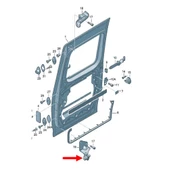 VW Caddy 2004-10 Sağ Arka Sürgülü Kapı Alt Kolu Mekanizması 2K0843398A - 3