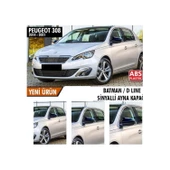 Peugeot 308 2014-2021 Piano Black Batman Yarasa Ayna Kapağı - 2