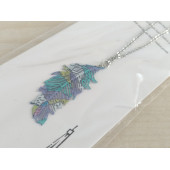 METAL KUŞ TÜYÜ BAYAN KOLYESİ ZARİF KİBAR ZİNCİR, EKONOMİK KOLYE, EKONOMİK BAYAN TAKI - 1