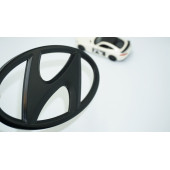 DK Tuning Elantra CN7 Siyah Ön Panjur Logo Hyundai İle Uyumlu - 1