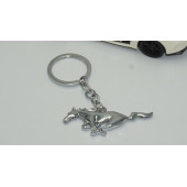 DK Ford Mustang Koşan At Logo Çift Yön Krom Metal Stil Anahtarlık thumbnail 2