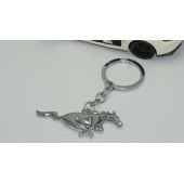 DK Ford Mustang Koşan At Logo Çift Yön Krom Metal Stil Anahtarlık thumbnail 3