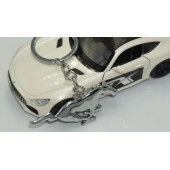 DK Ford Mustang Koşan At Logo Çift Yön Krom Metal Stil Anahtarlık thumbnail 4