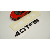 Audi 40 TFSİ Siyah ABS 3M 3D Bagaj Yazı Logo Orjinal Ürün - 6