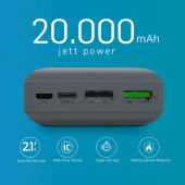 Jettpower 0662 2.1A Micro USB + Type-C 20000 Mah Powerbank - 1