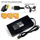 Lenovo 80WK00MDTX, 80WK00QRTX Şarj Adaptörü 135W 6.75A - 5