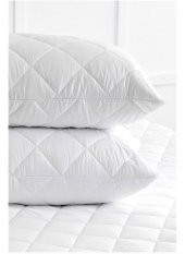 Kapıtoneli  100 Pamuklu Femuarli Beyaz Sıvı geçirmez yastık alezı 2 adet 50x70cm ölçüsünde - 3