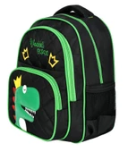 Waddell Siyah Yeşil Dinazor Baskılı İlkokul Çantası - Waddell Bag Okul Çanta Seti - Kız Çocuk thumbnail 3