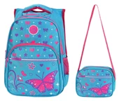 Waddell Çanta Mavi/Pembe Kelebek İlkokul Çantası - Waddell Bag Kız Okul Sırt Çantası - 1