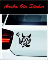 Volkswagen Logo Sticker Şeytan Logo - 1