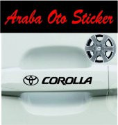 Toyota Corolla Kapı Kolu Jant Sticker (8ADET) - 1