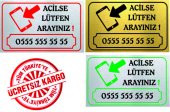 Arabalar İçin Telefon Numarası Acilse Ara Metal Kartvizit - 1