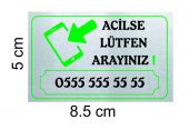 Arabalar İçin Telefon Numarası Acilse Ara Metal Kartvizit - 2