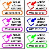 Arabalar İçin Telefon Numarası Acilse Ara Metal Kartvizit - 3