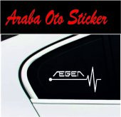Egea Kalp Atışı Ritim Oto Sticker (2 Adet - 1