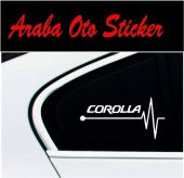 Corolla Kalp Atışı Ritim Oto Sticker (2 Adet - 1